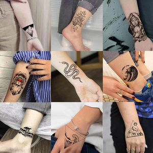 <span class=keywords><strong>Tatuajes</strong></span> Temporales Personalizados de 52 Hojas de Papel con Diseños de Calaveras Negras, Flores Pequeñas, Montañas, Serpientes y Animales <span class=keywords><strong>para</strong></span> Aplicación en Cuerpo y Rostro <span class=keywords><strong>para</strong></span> Hombres y <span class=keywords><strong>Mujeres</strong></span> - Product Image 3