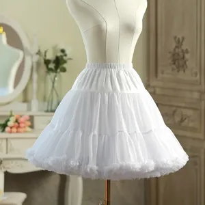 Mini jupon de style Lolita de mariage pour femme Tulle Puffy Short Bridal Underskirt with No Hoop Rockabilly <span class=keywords><strong>Tutu</strong></span> - Product Image 4