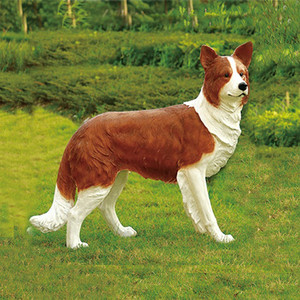 Estatua de Perro <span class=keywords><strong>Border</strong></span> <span class=keywords><strong>Collie</strong></span> de Resina para Exteriores, Figura de Animal Realista de Fibra de Vidrio para Decoración de Jardín - Product Image 3