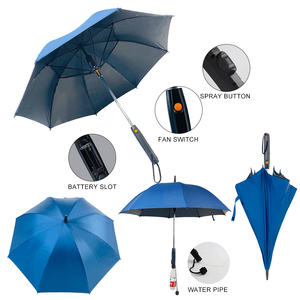 Parasol rafraîchissant Ovida de haute qualité avec protection UV et ventilateur brumisateur, à commande manuelle, pour adultes, idéal pour l'été - Product Image 2