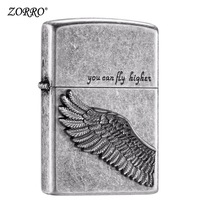 Briquet à kérosène Zorro coupe-vent créatif Ailes d'ange Fly Higher Z9770