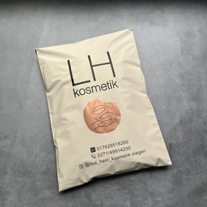 Custom Beige Poly Mailers Printed Logo Matte Peach Self-Seal Shipping <b>Bags</b> Waterproof Mailing Pouches For Small Business - Product Image 2