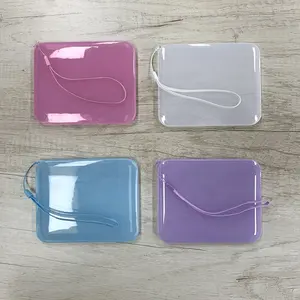 Neue mehrfarbige Maskierung Aufbewahrung sbox PP Gesichts maskierung halter Kleine faltbare quadratische transparente klare maskierte Reisetasche