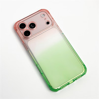 Coque de téléphone transparente dégradée en TPU et PC pour iPhone 18 17 16 15 Pro Max, avec coins détachables antichoc et anti-rayures