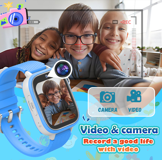 Sos Kids Smart Watch Big Screen 1.83 Inch IP67 Waterproof Children's Student Watch GPS Tracking Kids Fashion Smart Watch