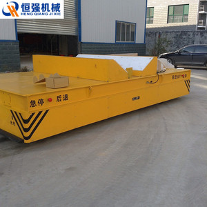Vehículo de transporte a batería con neumáticos de caucho sin rieles Hengqiang, camión eléctrico de plataforma plana de 5-50 toneladas para uso industrial - Product Image 1