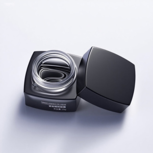 Set personalizzato gradiente nero di lusso per la cura della pelle bottiglia vuota di vetro 30g 50 40ml 100ml pompa per lozione 120ml con confezione per la cura della pelle - Product Image 2