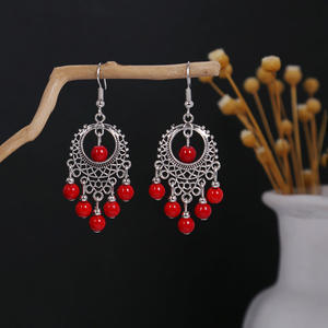 2025 Vintage Etnische Stijl Lange Dromenvanger Kwastje Oorbellen Etnische Stijl Bohemian Turquoise Sieraden - Product Image 6