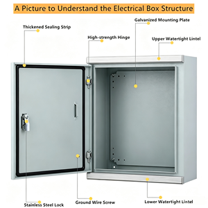 Armoire de commande industrielle <span class=keywords><strong>BRICO</strong></span> à toit incliné sur mesure, armoire électrique murale, boîtier d'opération IP67 en acier au carbone - Product Image 6