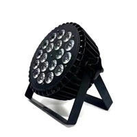Projecteur LED Par plat et fin 18x18W 6-en-1 RGBWA UV DMX512 pour éclairage de scène, mariages, DJ, discothèques et églises