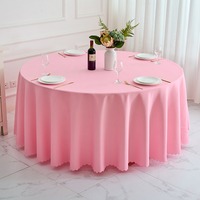 Nappe Ronde Personnalisée en Polyester Couleur Unie Rose Violet Élégante Décorative 120 Pouces pour Mariage, Événement, Banquet, Fête