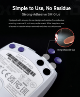 X-Raypad Obsidian Air 6.5Mm PTFE Penyerap Guncangan Tahan Aus Pengurang Kebisingan 40 Buah untuk Bantalan Kaca Sepatu Mouse Gaming