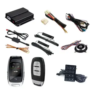 Remote Start Pke Keyless Entry Start Stop Auto Alarmen Met Slimme Lcd-Sleutel