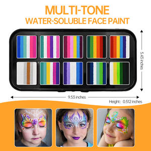 Kit de <span class=keywords><strong>maquillage</strong></span> professionnel pour le corps, peinture corporelle naturelle à base de plantes, lavable, pour cosplay, <span class=keywords><strong>Halloween</strong></span>, non toxique, peinture faciale colorée - Product Image 1