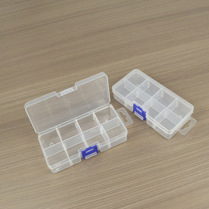 Transparent 8-Compartment <b>Storage</b> <b>Box</b> For Jewelry Beads Fishing Gear <b>Small</b> Size 13.7x6.8x2.7cm With Lid And Dividers - Product Image 4