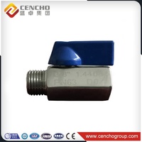 Vente chaude Personnalisé Mâle À Femelle douche vanne d'arrêt PN63 1/8 "1/4" 3/8 "1/2" Filetage Mini Valve Ball dn 15