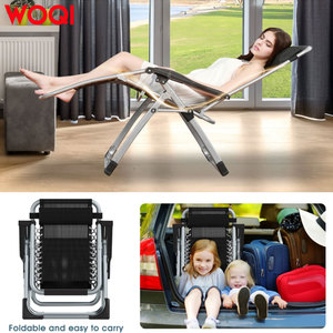 Chaises de camping WOQI, fabrication d'usine, haute qualité, ultralégères, métalliques, pliantes, portables, chaise-lit de plage avec coussin en maille - Product Image 6