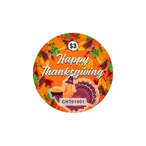 Personnalisation de cartes de loterie à déchirure instantanée avec design gratuit, billets de jeu à gratter sur le thème de Thanksgiving - Product Image 2