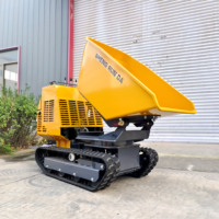 Mini tombereau chenillé pour travaux agricoles, buggy tout-terrain avec capacité de charge de 1,2 tonne, nouveau tombereau à béton sur chenilles