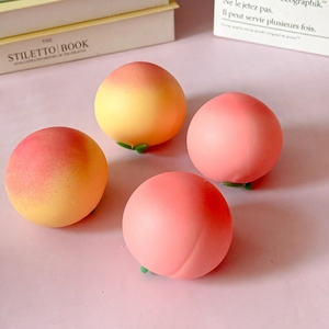 Juguetes Antiestrés Creativos, Novedosos, Divertidos y Lindos con Forma de Durazno, Pelotas Antiestrés Realistas con Forma de Fruta, Venta al Por Mayor - Product Image 4