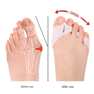 Sebs Abrazadera de pie de silicona de tres orificios con almohadilla frontal suave <span class=keywords><strong>Corrector</strong></span> Valgus Separador Herramienta de cuidado del antepié - Product Image 4