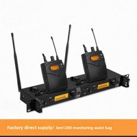 Moniteur de scène sans fil TopYun IEM1200, émetteur double canal, construction en métal et plastique, léger, fréquence UHF, pour la scène