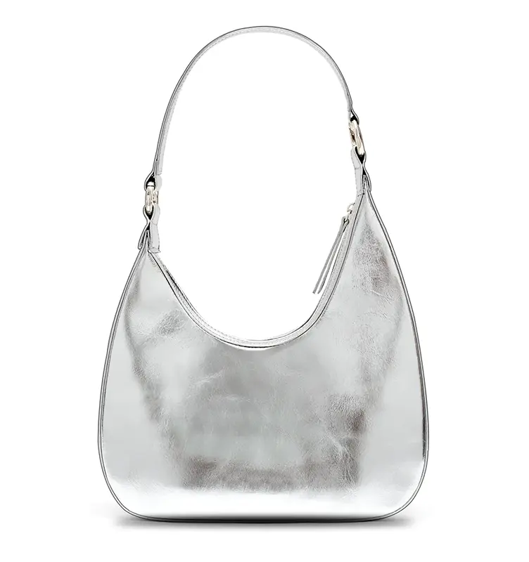 2024 designer chic custom underarm bag luxury metallic silver shoulder bag purse elegant girls exquisite handcrafted hand bag