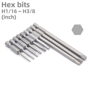 S2หกเหลี่ยมไขควงบิต1/16 5/64 3/32 7/64 1/8 9/64 5/32 3/16 7/32 1/4 5/16 3/8นิ้วอัลเลนซ็อกเก็ตสกรูเครื่องมือไดร์เวอร์ - Product Image 1