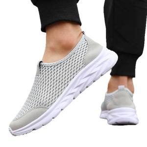 Chaussures décontractées en maille antidérapantes pour hommes, à lacets, semelles souples, légères, respirantes, confortables, toutes saisons - Product Image 5