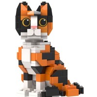 Bloques de Construcción de Plástico ABS, Juego de Juguetes en Miniatura de Gato, Escala 1:12, Juguete de Construcción Educativo, Ensamblaje DIY para Niños, Venta al Por Mayor