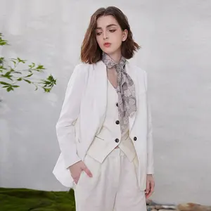 Wholesale BC Clothes 100% France Linen Blazer Womens Clothing Suits Casual Blazers Spring Summer 2024