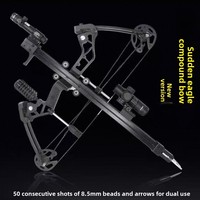 Nouvel Arc à Poulies TuYing 70 cm à 50 Coups avec Flèches et Billes d'Acier Haute Précision, Modèle Sniper pour Adultes