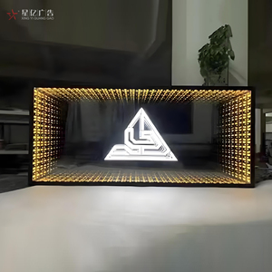 Stampa personalizzata luce in metallo scatola infinita specchio al Neon acrilico specchio abisso <span class=keywords><strong>Mini</strong></span> canale lettera infinita insegna al Neon pubblicità <span class=keywords><strong>LED</strong></span> - Product Image 1