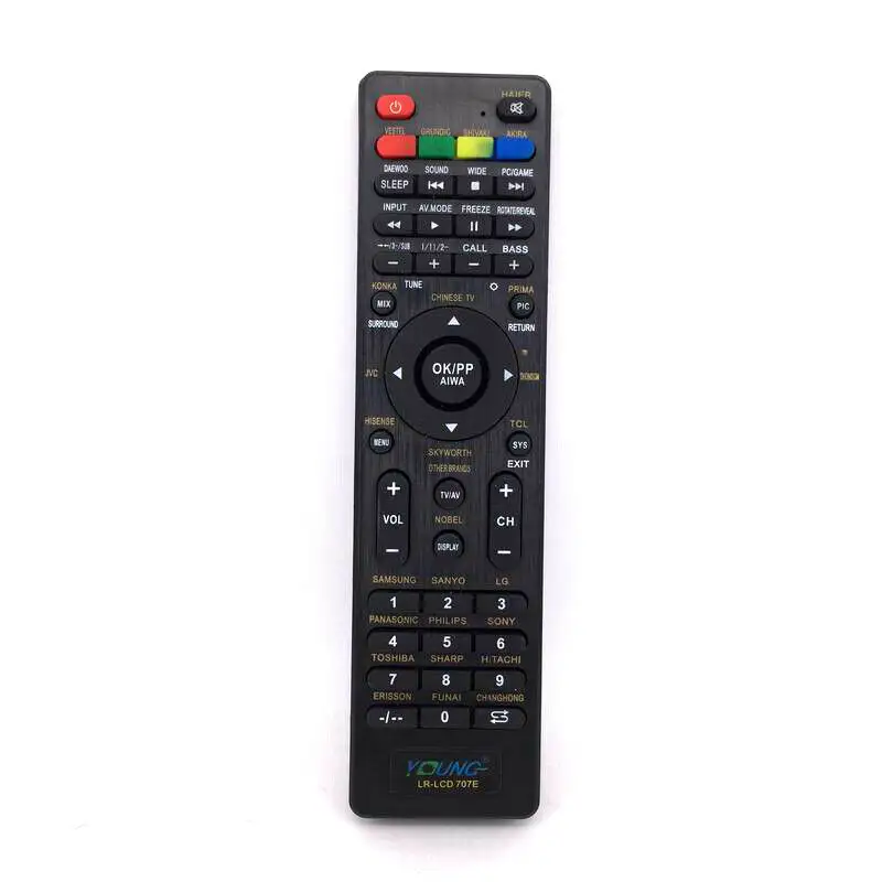 En stock precio bajo LR LCD707E para hijo L/G ET/C/SHA SAMSUN/RP de la mayoría de marcas universal de Control remoto de TV todo en un controlador