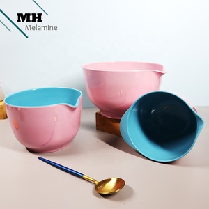 Juego de 3 Tazones para Mezclar de Melamina, Ecológicos, Personalizados, Modernos y Tradicionales, Color Rosa, Modelo MH061, para Regalos Empresariales y Hogar - Product Image 5