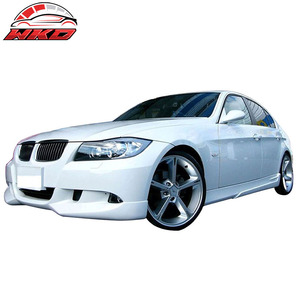 Convient pour BMW E90 Série 3 Berline 4 portes 2006-2008, jupes latérales style AC, non peintes, noires - Product Image 2