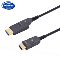 Kabel Serat Optik HDMI AOC 4K 8K 60Hz Tipe A ke Tipe D atau Tipe D ke D Kabel Audio untuk 5m, 10m, 20m, 30m, 50m, 100m, 120m