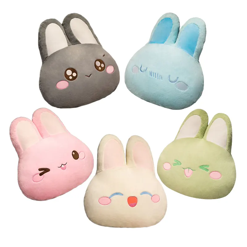 Cartoon Anime Design Customized Irregular Shaped Pillow Printed Plush Rabbit Toy For Easter Festival