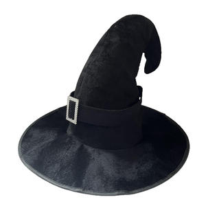 หมวกฮาโลวีนสำหรับงานปาร์ตี้หมวกแม่มดหมวกพ่อมดหมวกแม่มดทรงแหลมสีดำหมวกแม่มดขนาดเล็กโรงงาน - Product Image 5