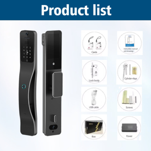 Wifi thông minh khóa cửa với vân tay máy ảnh thẻ nhớ & đám mây hỗ trợ cho thép nhôm cửa gỗ - Product Image 3