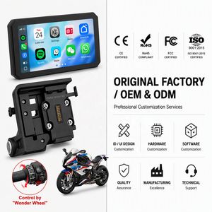 Écran portable 6 pouces <span class=keywords><strong>1000</strong></span> Nits, antivol, étanche IP68, sans fil, Android Auto, TPMS, CarPlay, molette de défilement pour BMW R1200GS R1250GS - Product Image 1