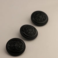 Kancing Paduan Seng Hati Hitam Berhias Berlian Imitasi Desain Minimalis Ramah Lingkungan 1-lubang untuk Pakaian Sepatu Topi Aksesoris Tangan