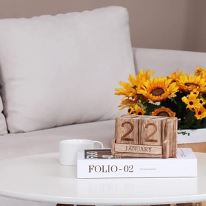 Blocs de <span class=keywords><strong>calendrier</strong></span> de date permanents de bureau définis par l'utilisateur de décoration de bureau rétro pour le <span class=keywords><strong>calendrier</strong></span> <span class=keywords><strong>en</strong></span> <span class=keywords><strong>bois</strong></span> de cadeau de Noël - Product Image 2