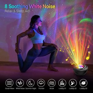 Đèn Chiếu Sao Phía Bắc Tinh Vân Đèn Led Điều Khiển Từ Xa Qua Ứng Dụng Điện Thoại Điều Khiển Bằng Giọng Nói Thông Minh <span class=keywords><strong>Galaxy</strong></span>, Máy Chiếu Bầu Trời Cực Quang - Product Image 3