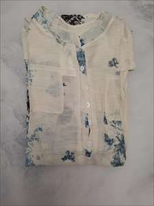 Camisa de Manga Larga YiXin para Mujer, Tejida en Poliéster/Algodón, Cuello Alto, Estampado Floral, Transpirable, de Secado Rápido, Informal, para Verano 2022 - Product Image 6