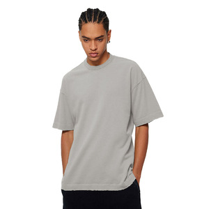 T-<span class=keywords><strong>shirt</strong></span> Oversize Personalizzata in Cotone Pesante, Stile <span class=keywords><strong>Vintage</strong></span> Hip Hop, Maglietta Semplice da Uomo 280g - Product Image 2