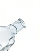 Bouteille de spiritueux élégante en verre en forme de gourde, 500ml, 700ml, 750ml, vente chaude, directement de l'usine, pour spiritueux XO vieillis en fût