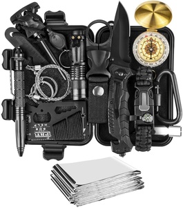 15 In 1 attrezzatura di sopravvivenza di emergenza Kit di sopravvivenza di difesa tattica strumenti per ragazzo teenager gadget fantastici accessori da campeggio - Product Image 1
