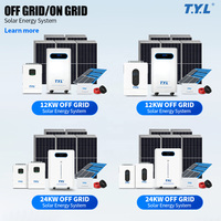 Kit solaire industriel 12 kW pour toute la maison avec panneaux solaires demi-cellules T.Y.L, batterie et onduleur, batterie empilable