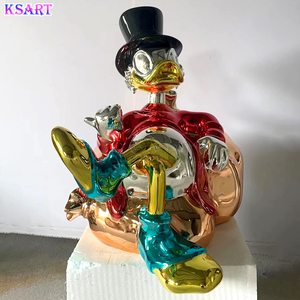 Nghệ thuật hiện đại & đương đại ngồi picsou chú scoodge ngồi picsou chú scoodge chú scrooge mcduck Triệu Phú tượng - Product Image 3